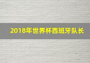 2018年世界杯西班牙队长