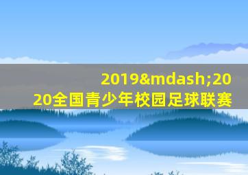 2019—2020全国青少年校园足球联赛