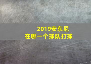 2019安东尼在哪一个球队打球