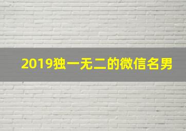 2019独一无二的微信名男