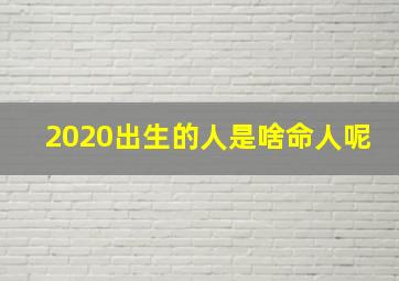 2020出生的人是啥命人呢