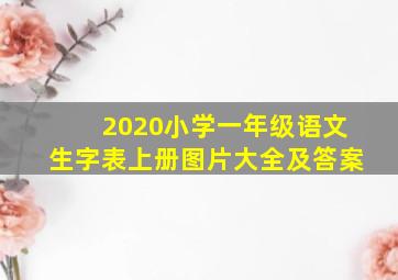 2020小学一年级语文生字表上册图片大全及答案