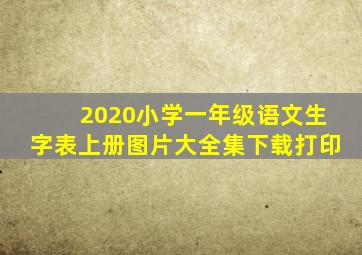 2020小学一年级语文生字表上册图片大全集下载打印