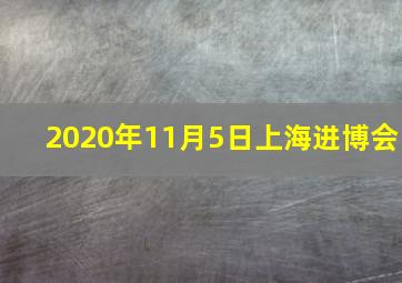 2020年11月5日上海进博会