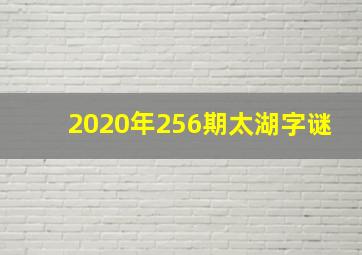 2020年256期太湖字谜