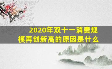 2020年双十一消费规模再创新高的原因是什么