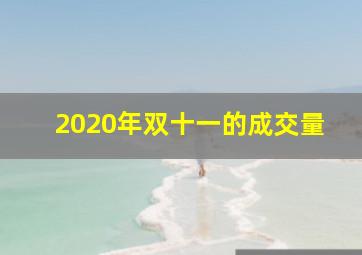 2020年双十一的成交量