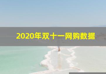 2020年双十一网购数据