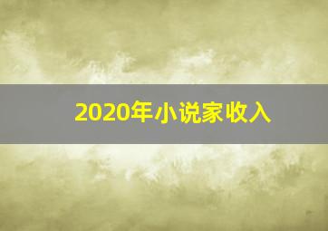 2020年小说家收入