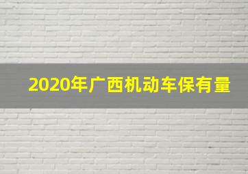 2020年广西机动车保有量