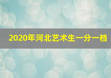 2020年河北艺术生一分一档