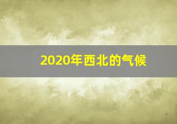 2020年西北的气候