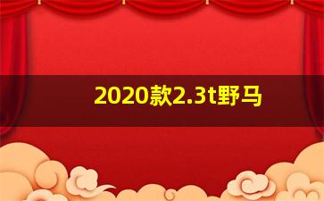 2020款2.3t野马