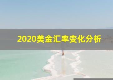 2020美金汇率变化分析