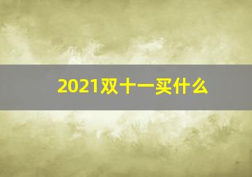 2021双十一买什么