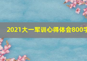 2021大一军训心得体会800字