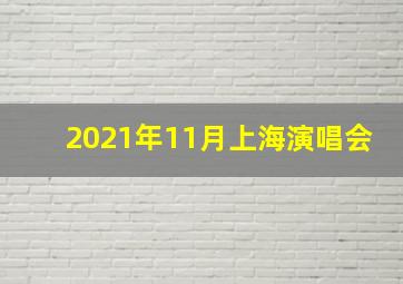 2021年11月上海演唱会