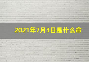 2021年7月3日是什么命