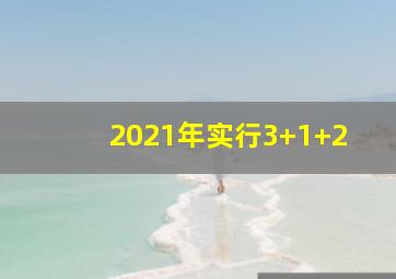 2021年实行3+1+2