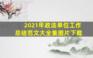 2021年政法单位工作总结范文大全集图片下载