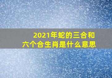 2021年蛇的三合和六个合生肖是什么意思