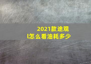 2021款途观l怎么看油耗多少