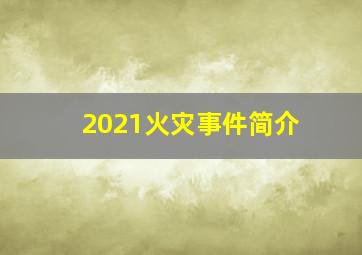 2021火灾事件简介