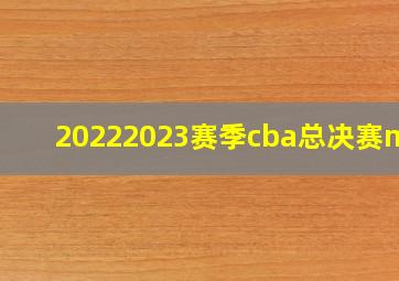 20222023赛季cba总决赛mvp