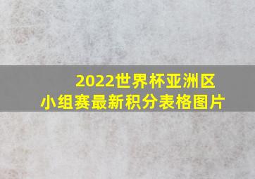 2022世界杯亚洲区小组赛最新积分表格图片