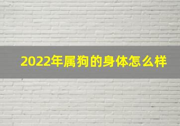 2022年属狗的身体怎么样