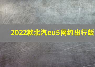 2022款北汽eu5网约出行版