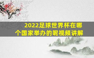 2022足球世界杯在哪个国家举办的呢视频讲解