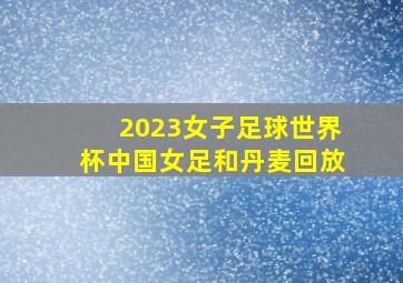 2023女子足球世界杯中国女足和丹麦回放