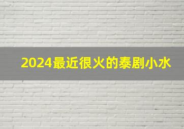 2024最近很火的泰剧小水