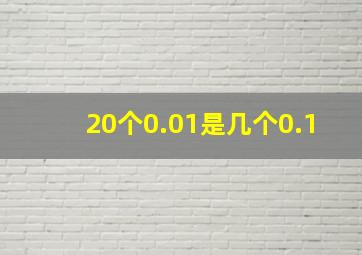 20个0.01是几个0.1