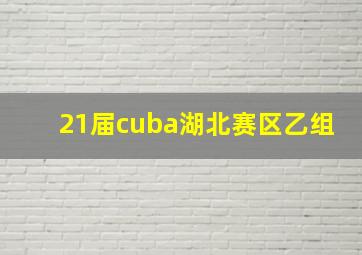 21届cuba湖北赛区乙组