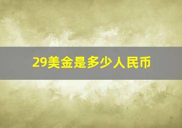 29美金是多少人民币