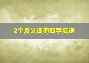 2个反义词的四字成语