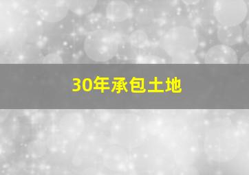 30年承包土地