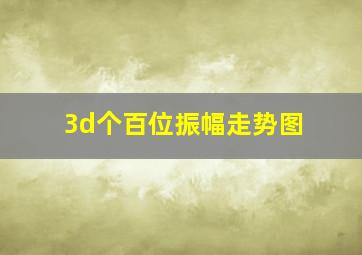 3d个百位振幅走势图