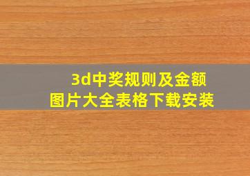 3d中奖规则及金额图片大全表格下载安装