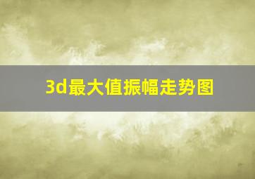 3d最大值振幅走势图