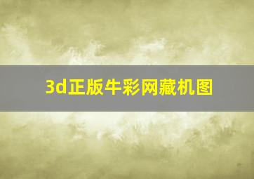 3d正版牛彩网藏机图