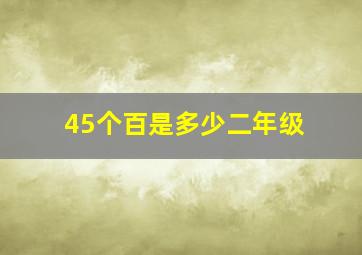 45个百是多少二年级