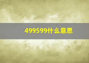 499599什么意思