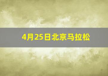 4月25日北京马拉松