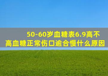 50-60岁血糖表6.9高不高血糖正常伤口逾合慢什么原因