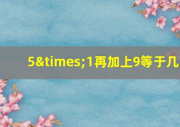 5×1再加上9等于几