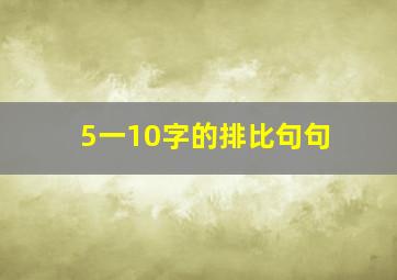 5一10字的排比句句