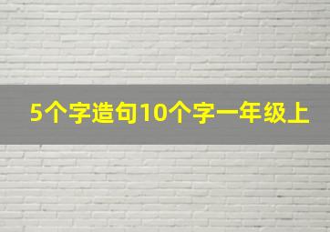 5个字造句10个字一年级上